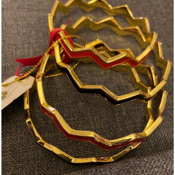 Mud Pie Red and Black Enamel Bracelet - Picture 3 of 3